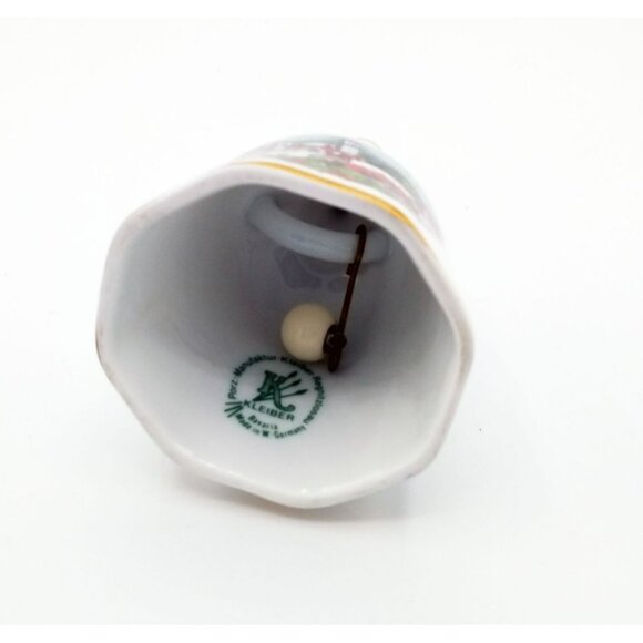 Bell West Germany Kleiber Garmisch-Partenkirchen Porcelain Gold Accents 4" - Picture 13 of 16